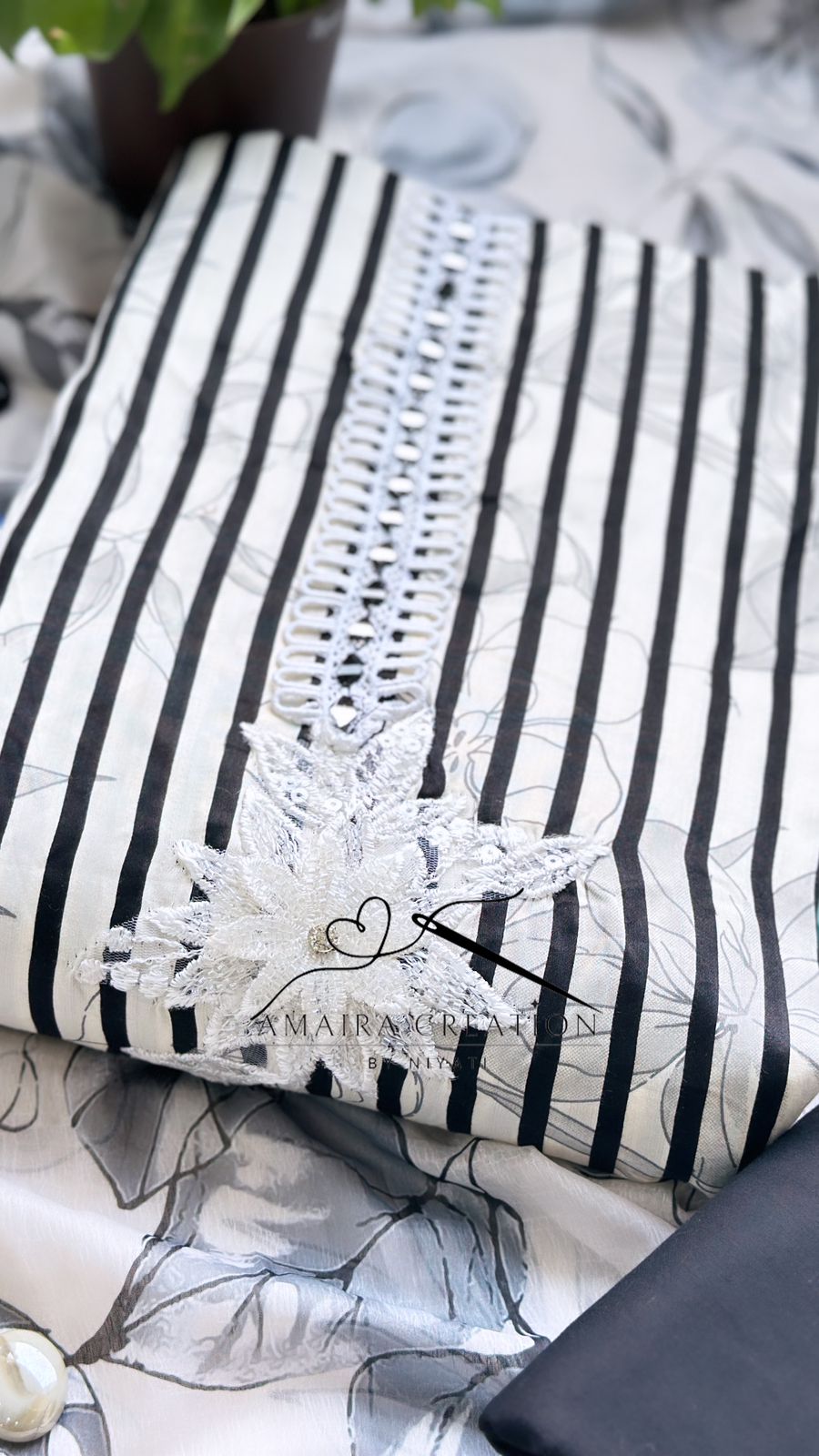 Glazed Cotton With Chiffon Dupatta