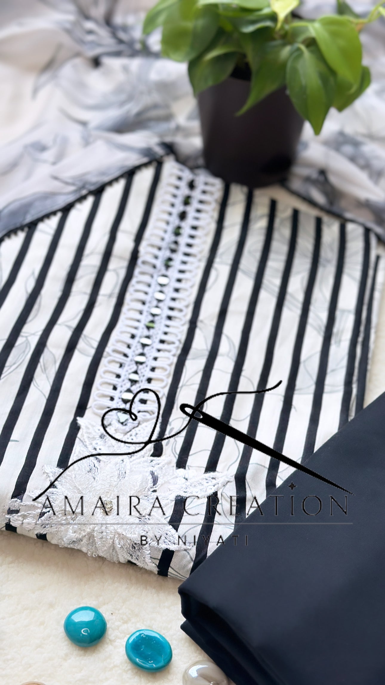 Glazed Cotton With Chiffon Dupatta