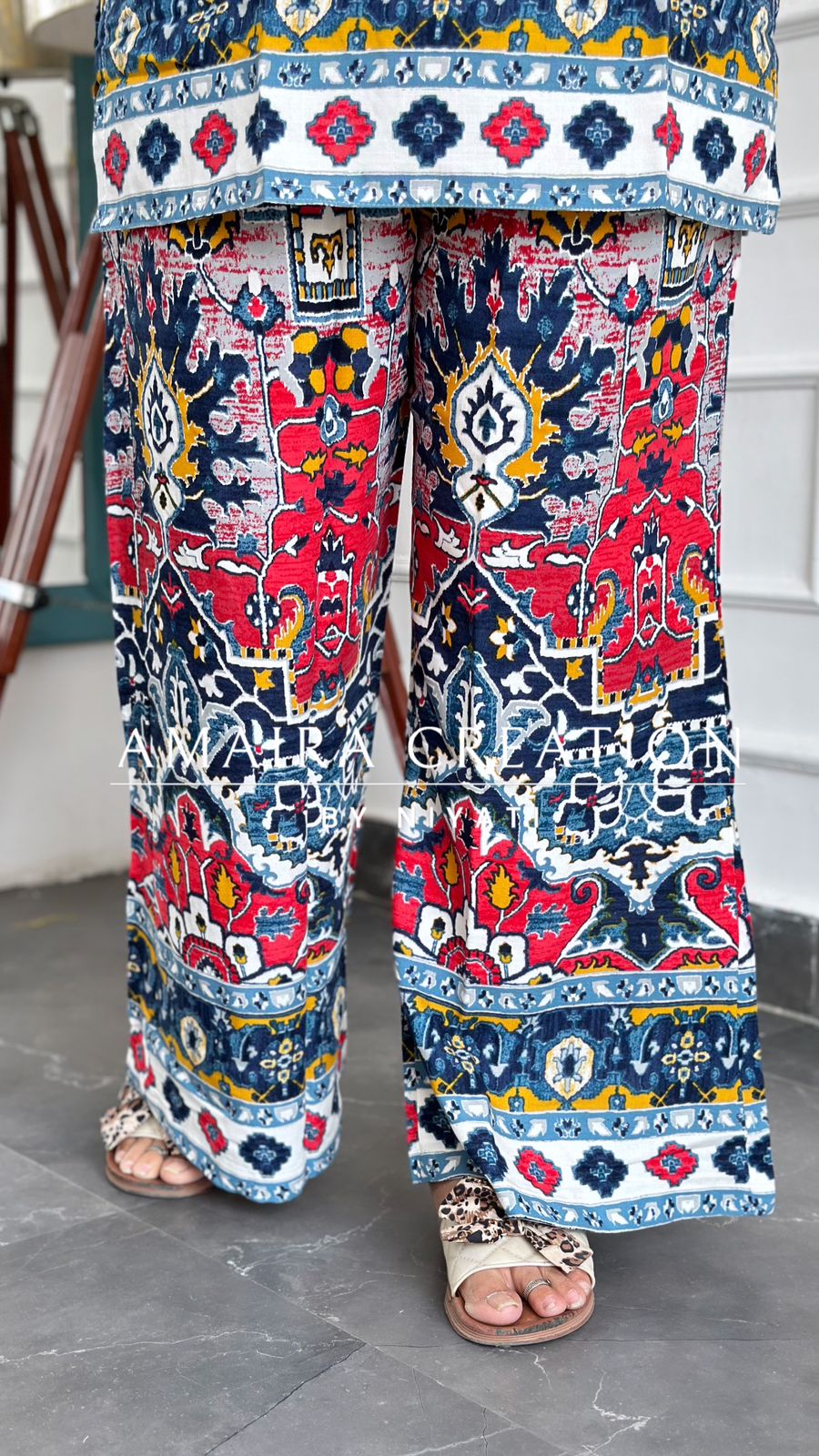 Printed Cotton Cord Set