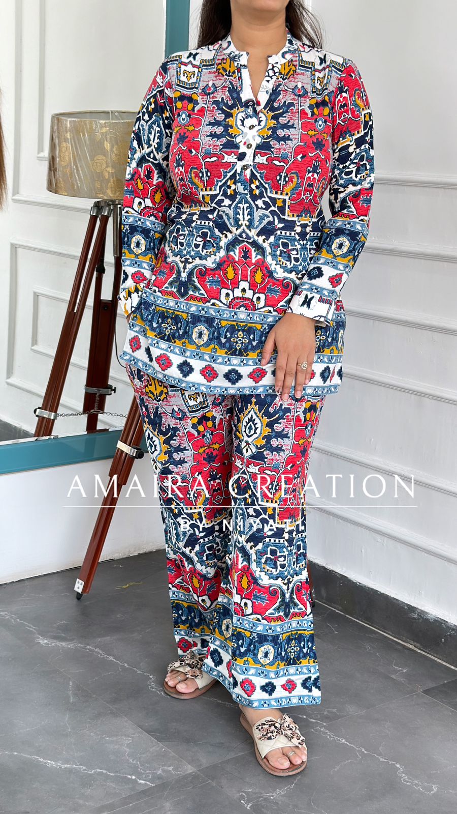 Printed Cotton Cord Set