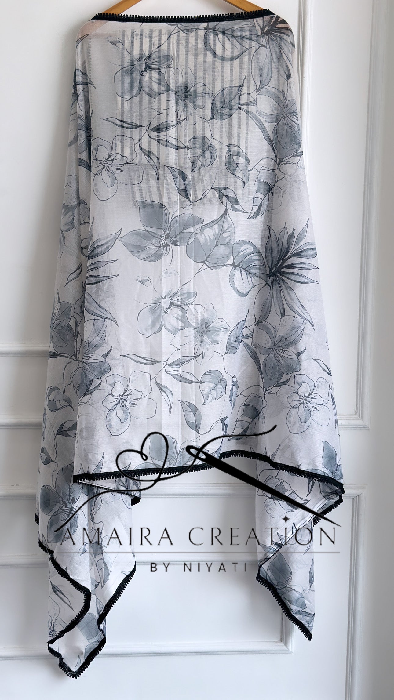 Glazed Cotton With Chiffon Dupatta