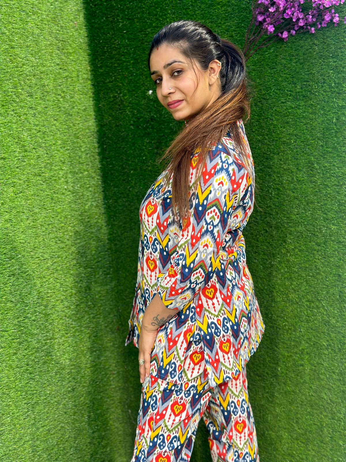 Printed Cotton Cord Set