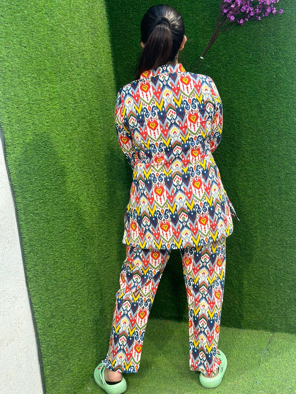 Printed Cotton Cord Set