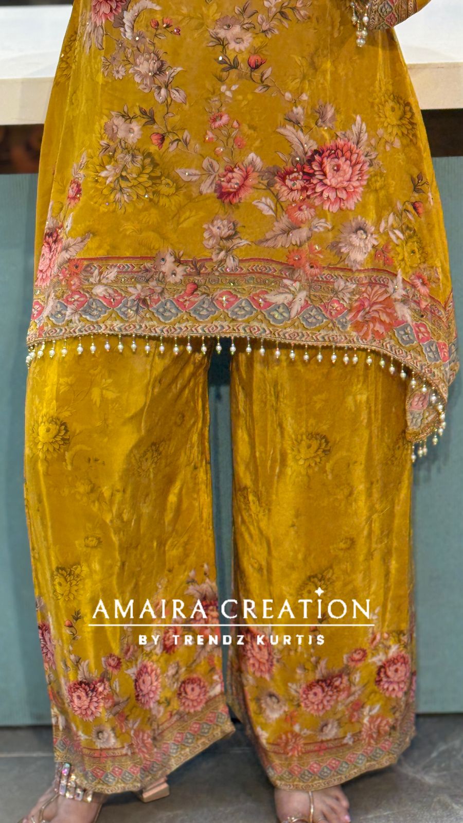 Designer crepe fabric c cut set