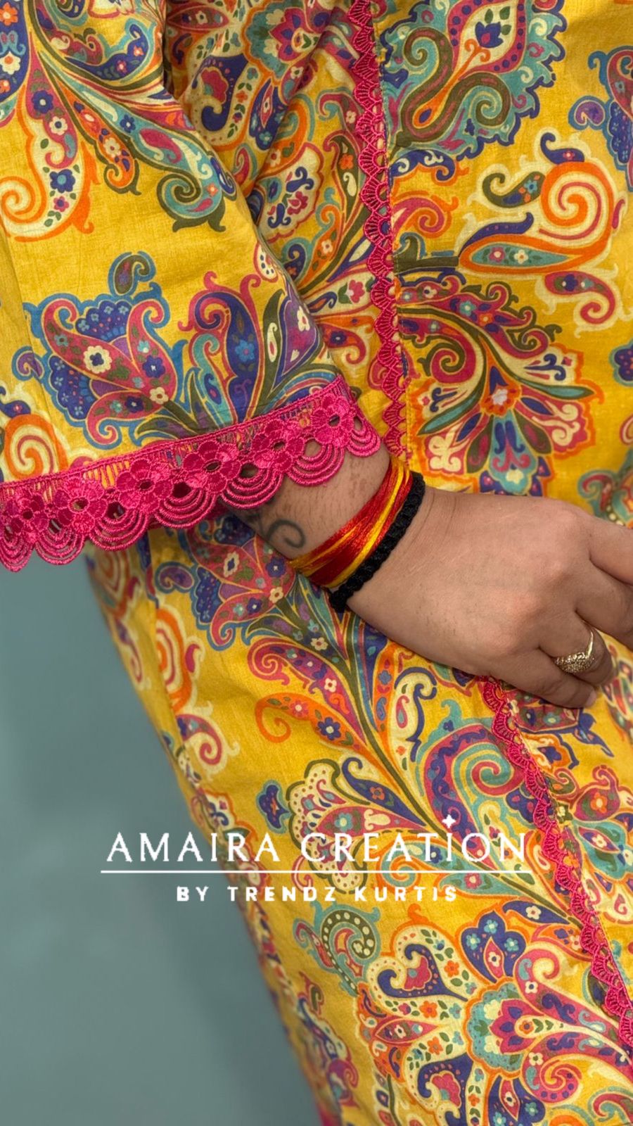 Premium Cotton Yellow Afghani Cord Set