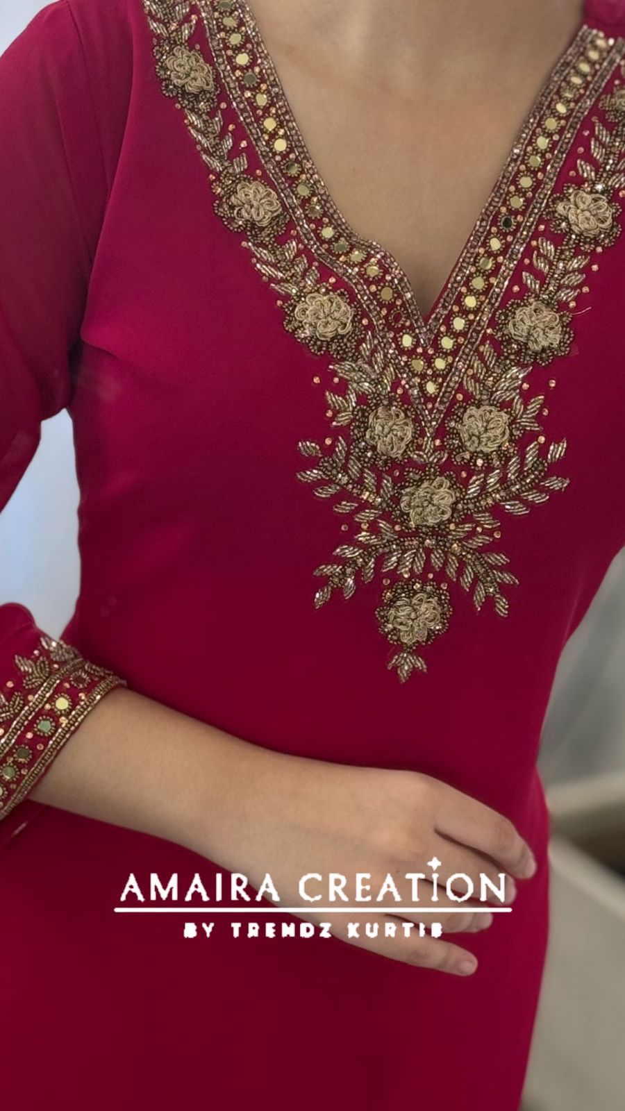 Premium Georgette Hand Work Plazo Set