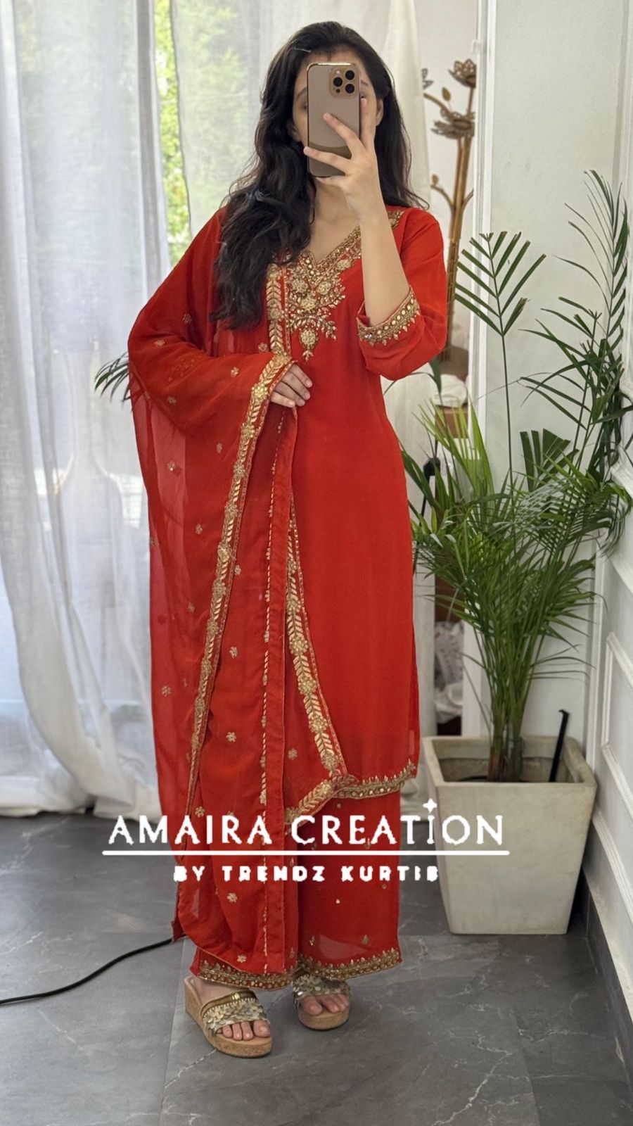Premium Georgette Hand Work Plazo Set