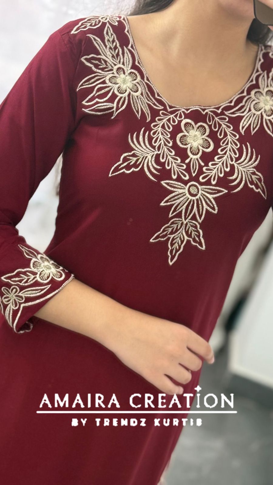Premium Reyon Embroidered Pant Set