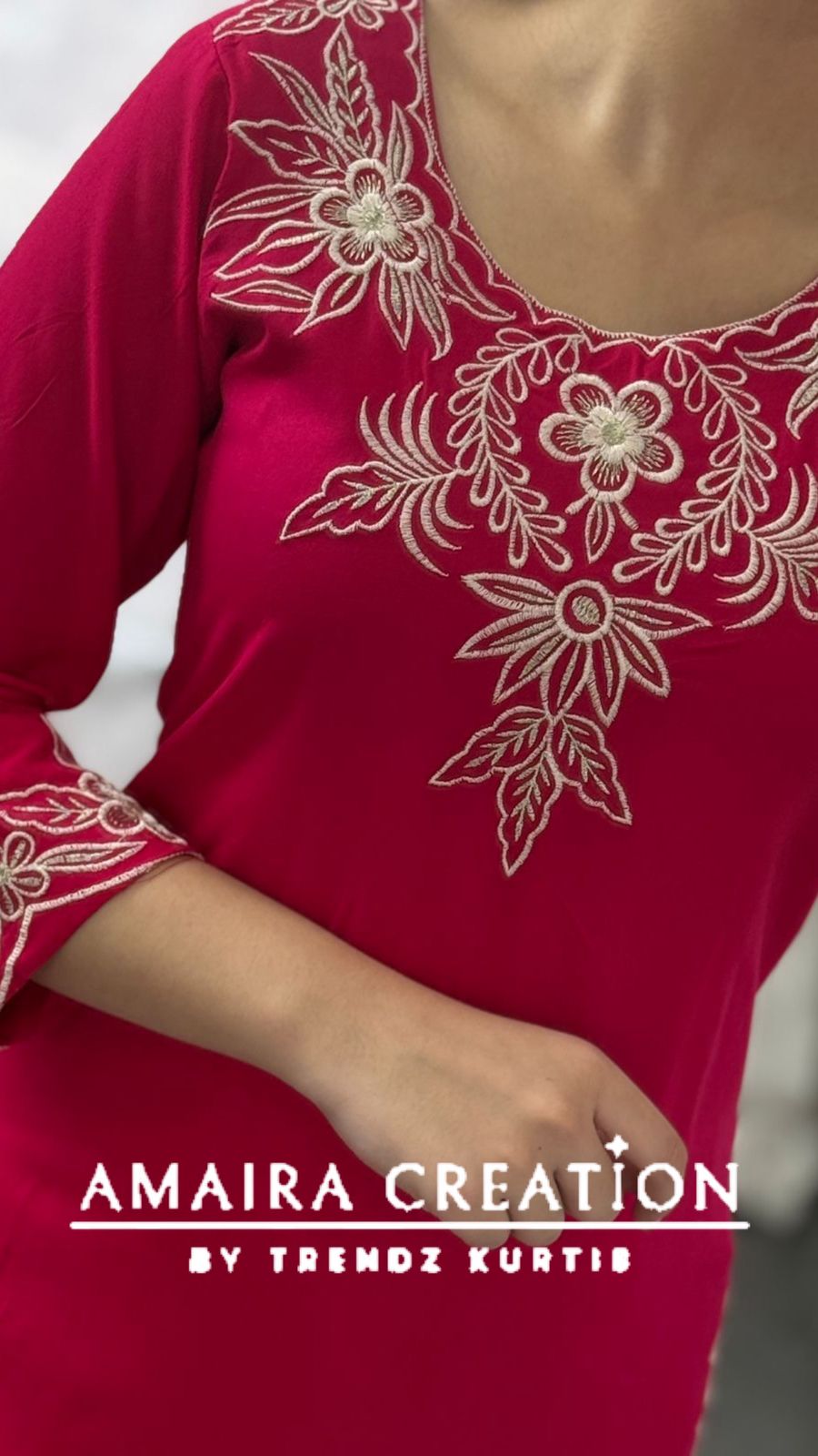 Premium Reyon Embroidered Pant Set