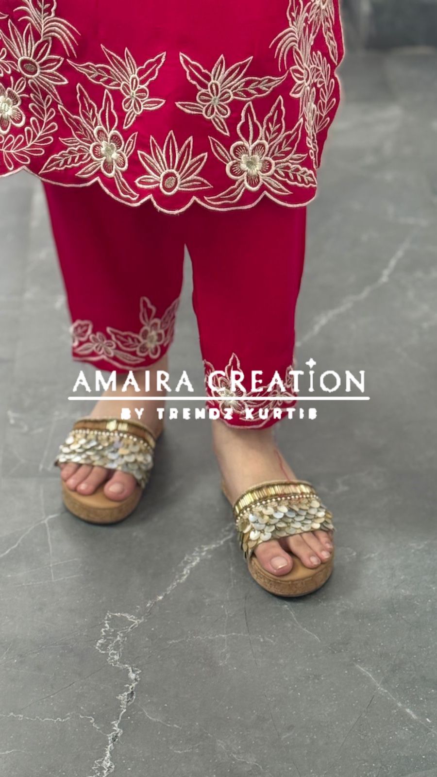 Premium Reyon Embroidered Pant Set