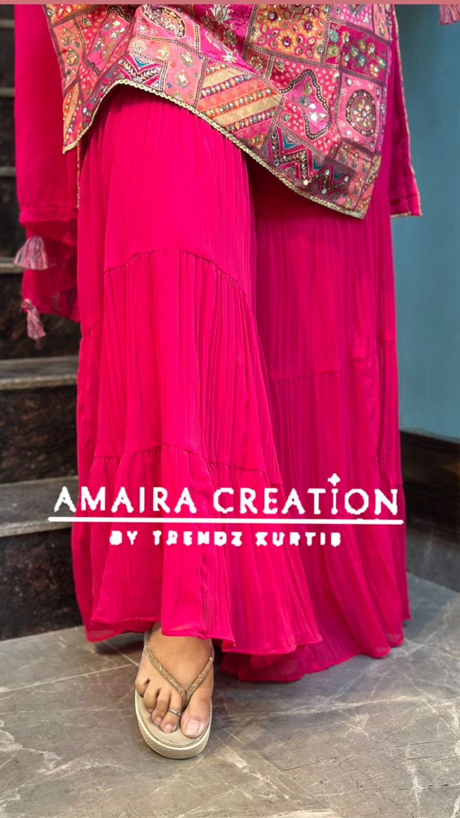 Premium Brocade Banarasi Sharara Set( 9 inches sleeves available)