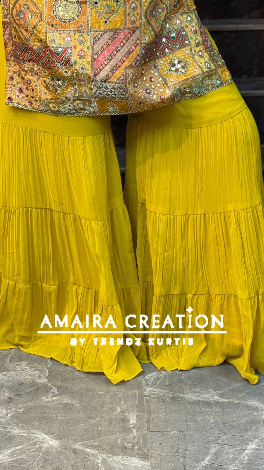 Premium Brocade Banarasi Sharara Set( 9 inches sleeves available)