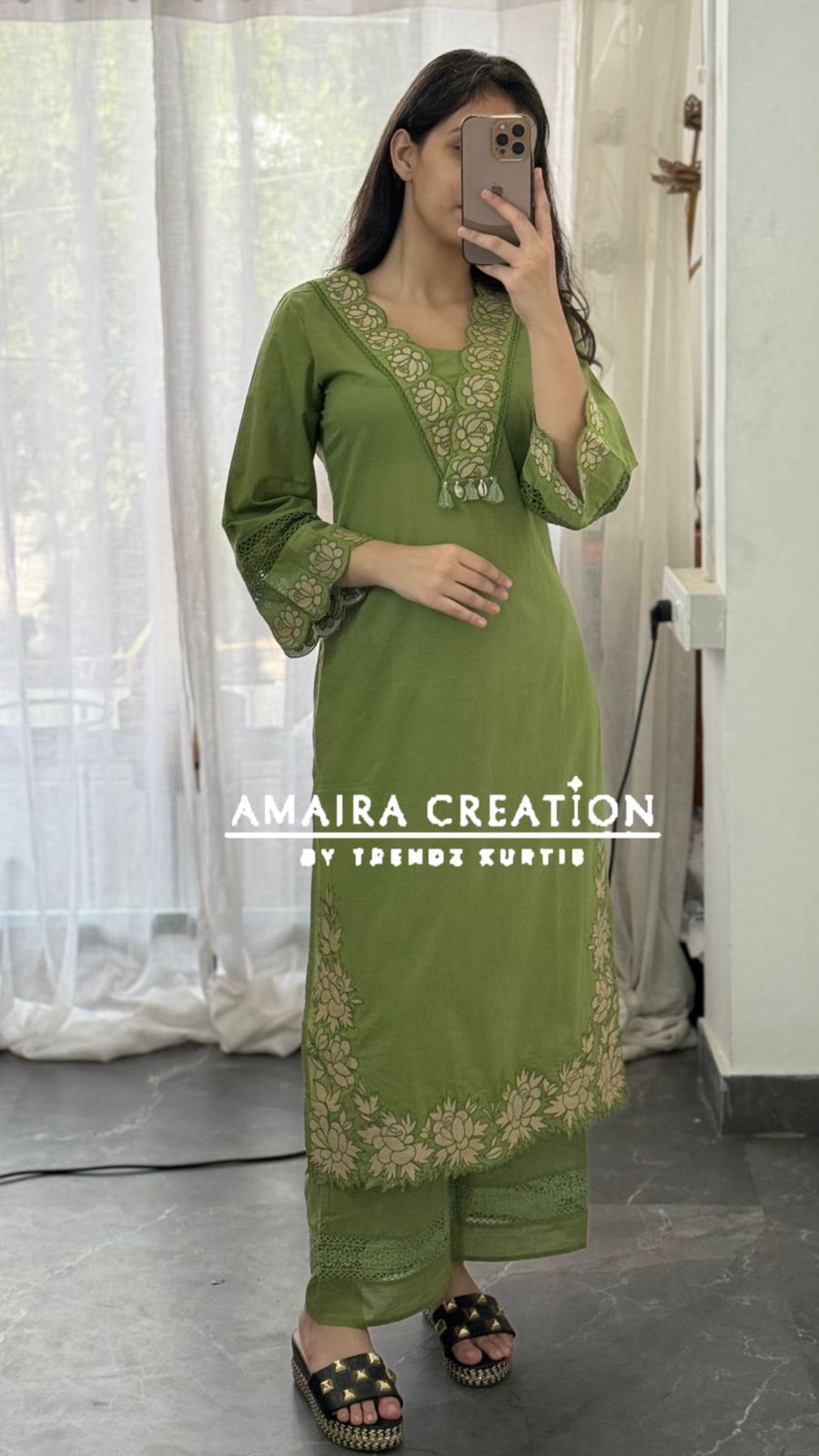 Premium Cotton Rust Cut Work Pakistani Set
