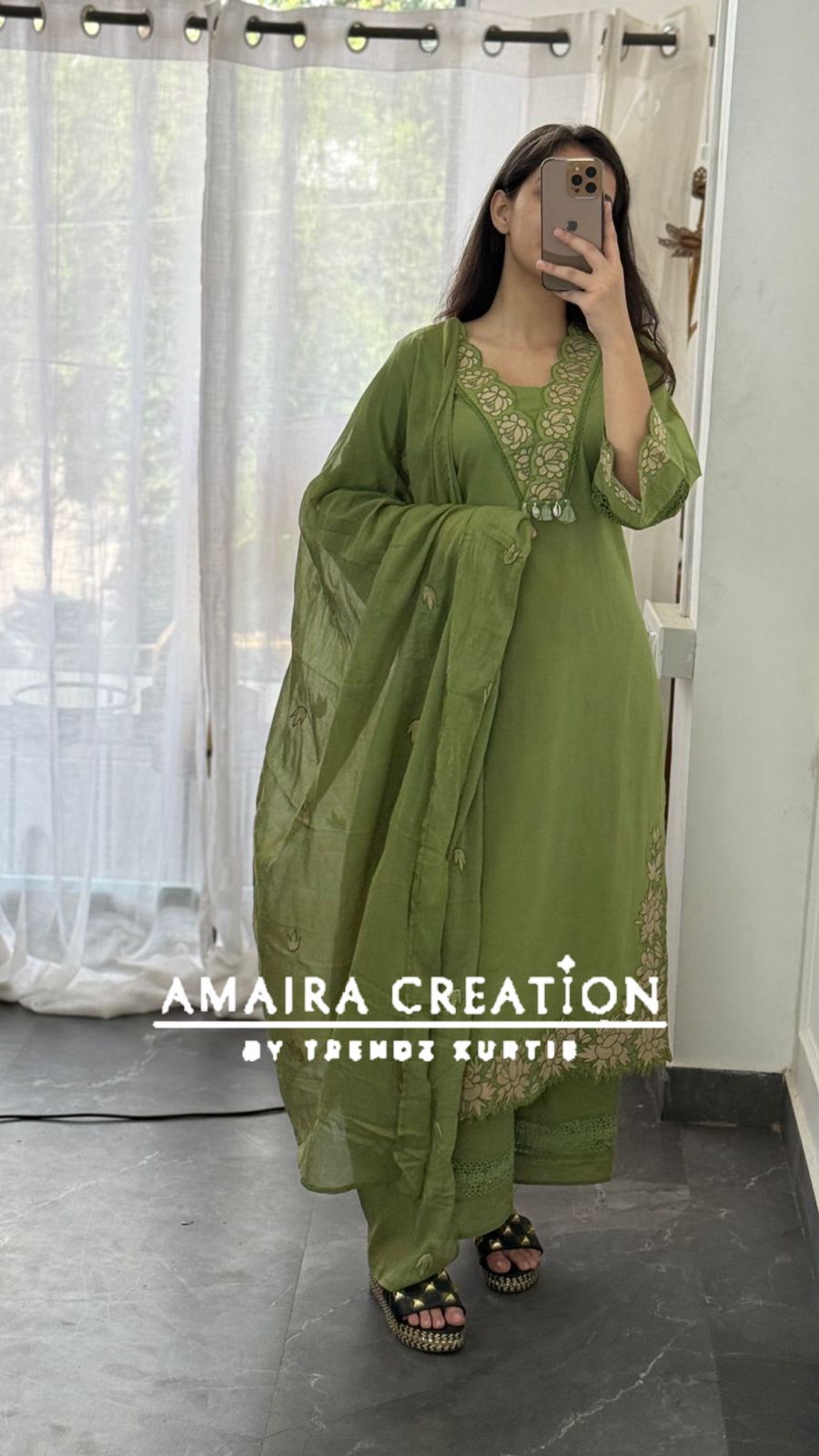 Premium Cotton Rust Cut Work Pakistani Set