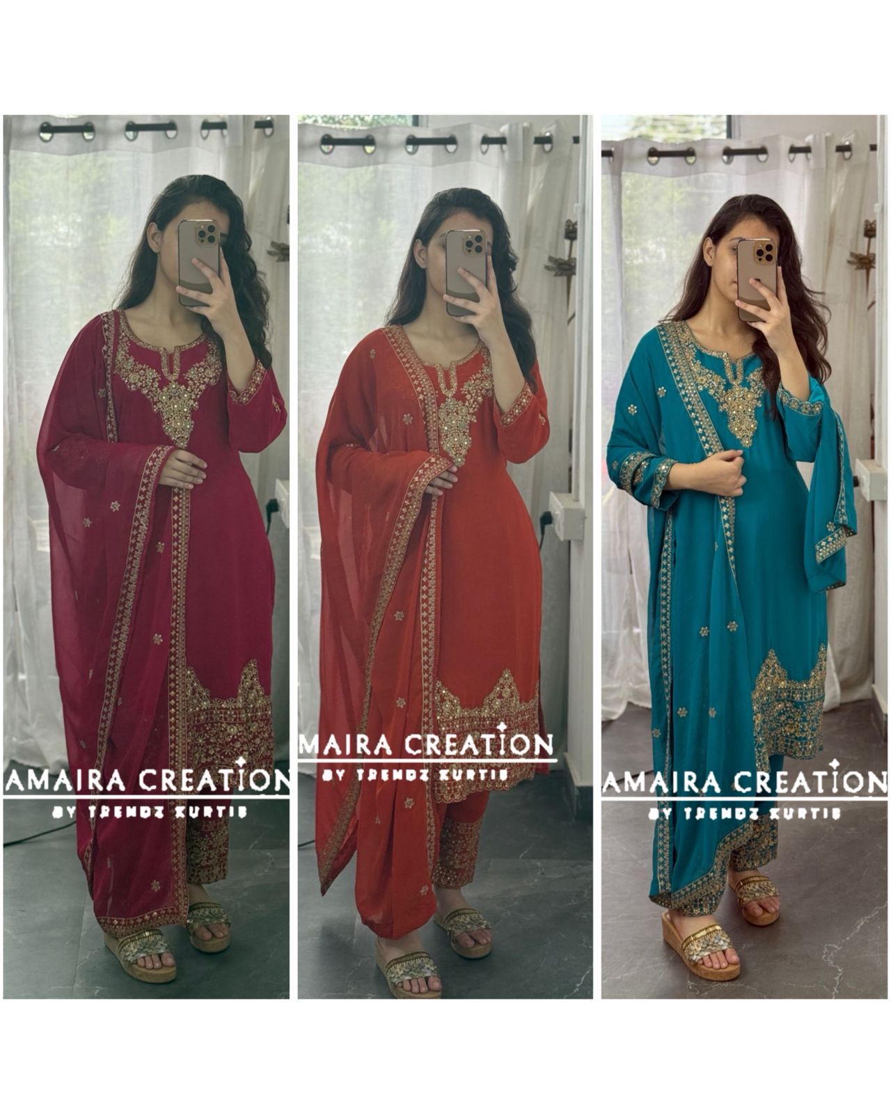 Premium Georgette Hand Work Pant Set