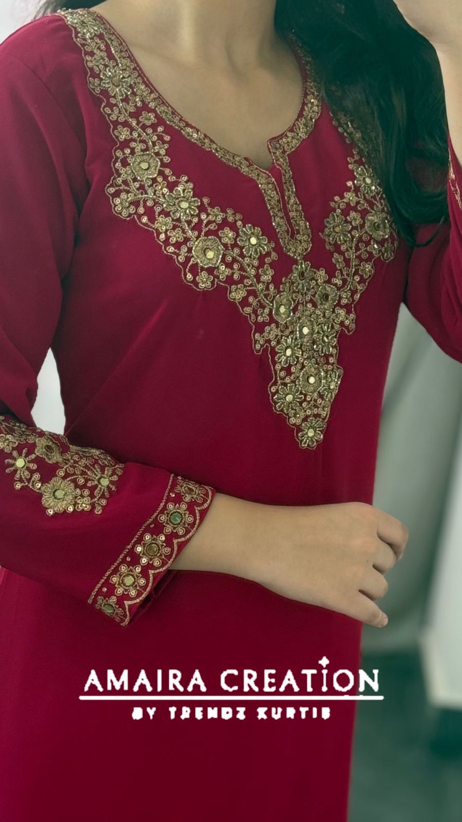Premium Georgette Hand Work Pant Set