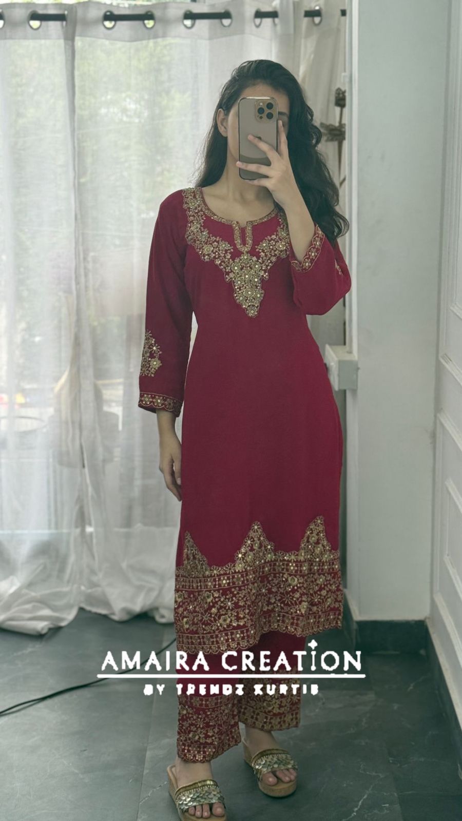 Premium Georgette Hand Work Pant Set
