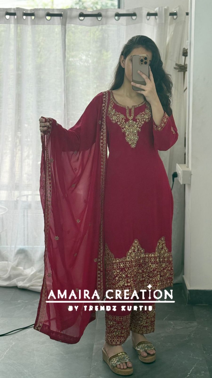 Premium Georgette Hand Work Pant Set