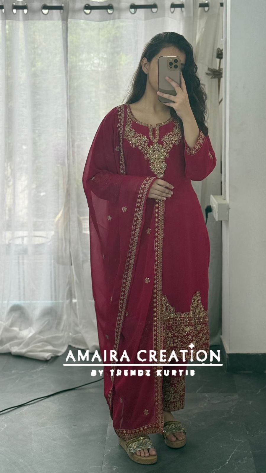 Premium Georgette Hand Work Pant Set