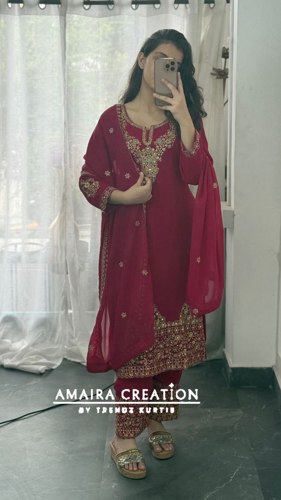 Premium Georgette Hand Work Pant Set