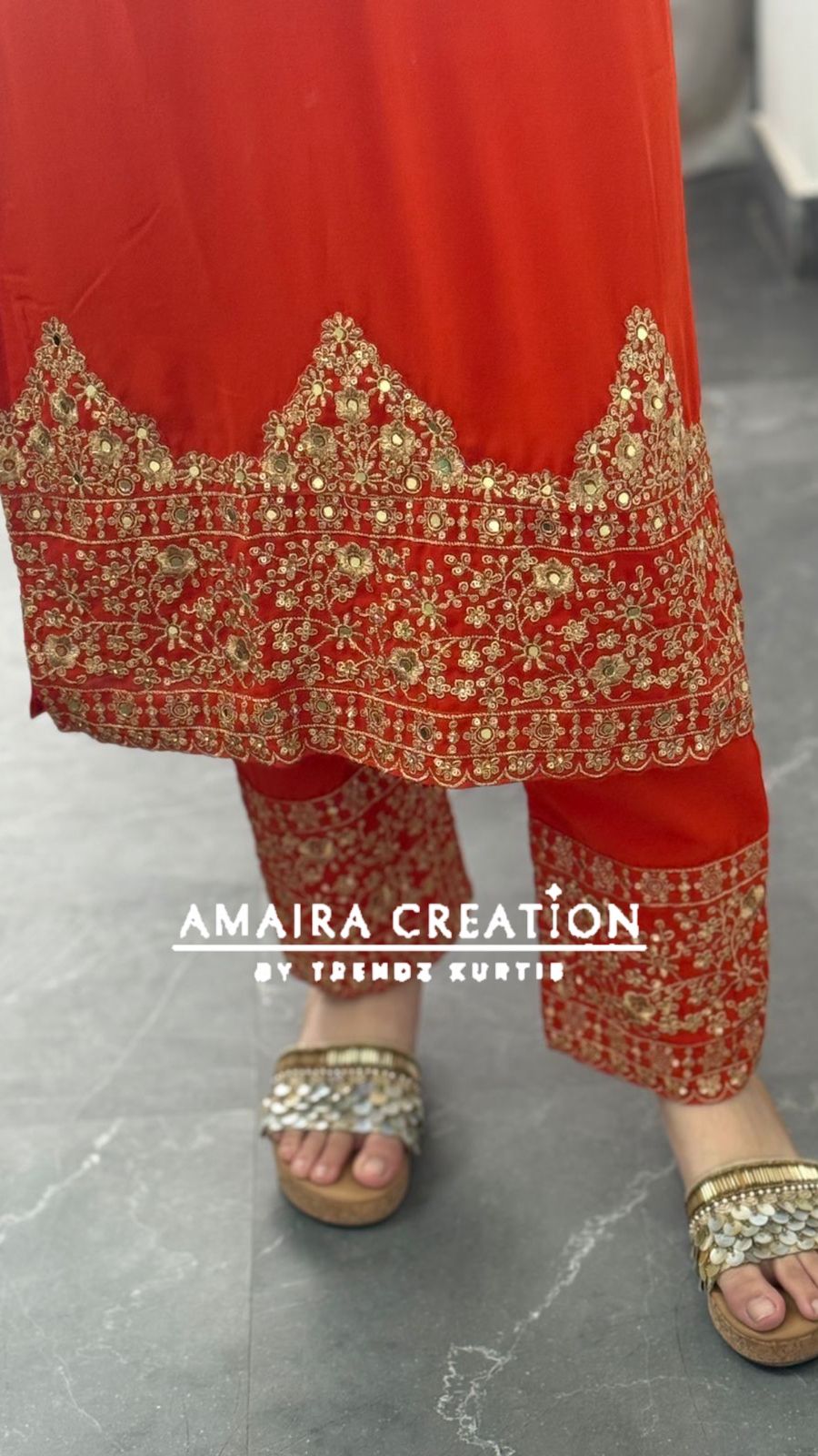 Premium Georgette Hand Work Pant Set