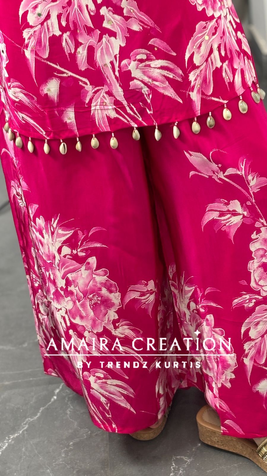 Premium Crepe Short Kurti Plazo Set