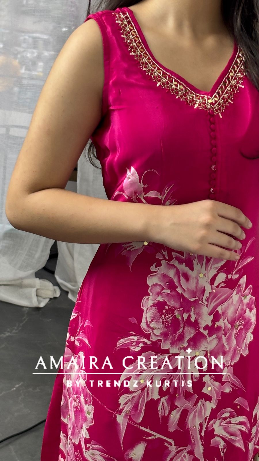 Premium Crepe Short Kurti Plazo Set