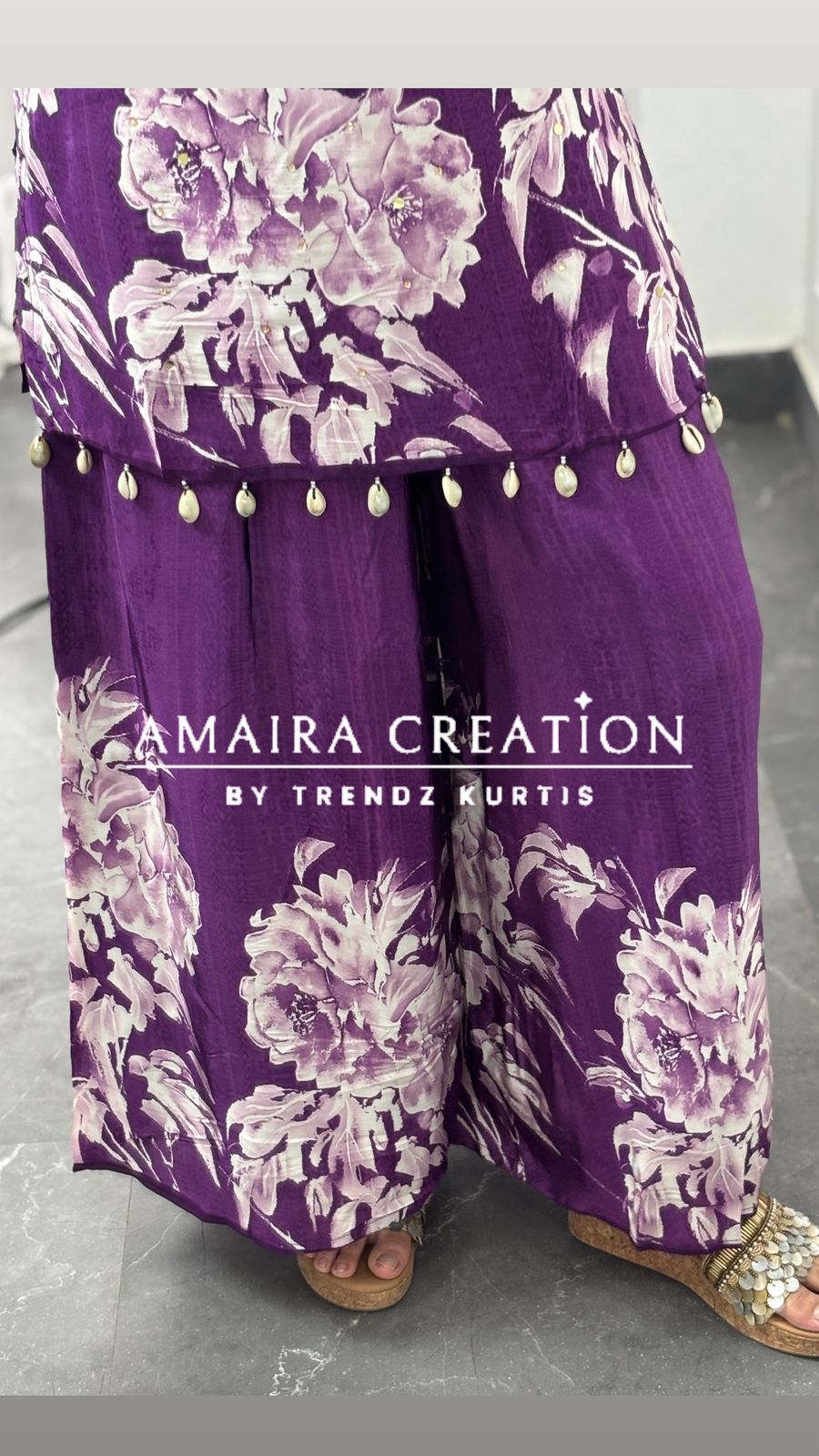Premium Crepe Short Kurti Plazo Set
