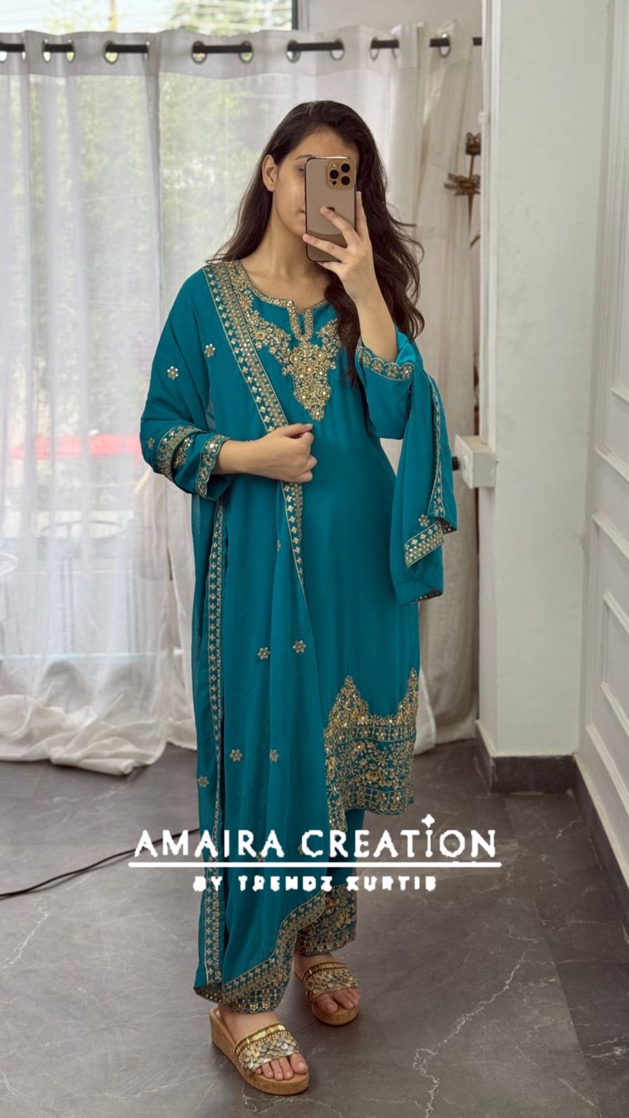 Premium Georgette Hand Work Pant Set