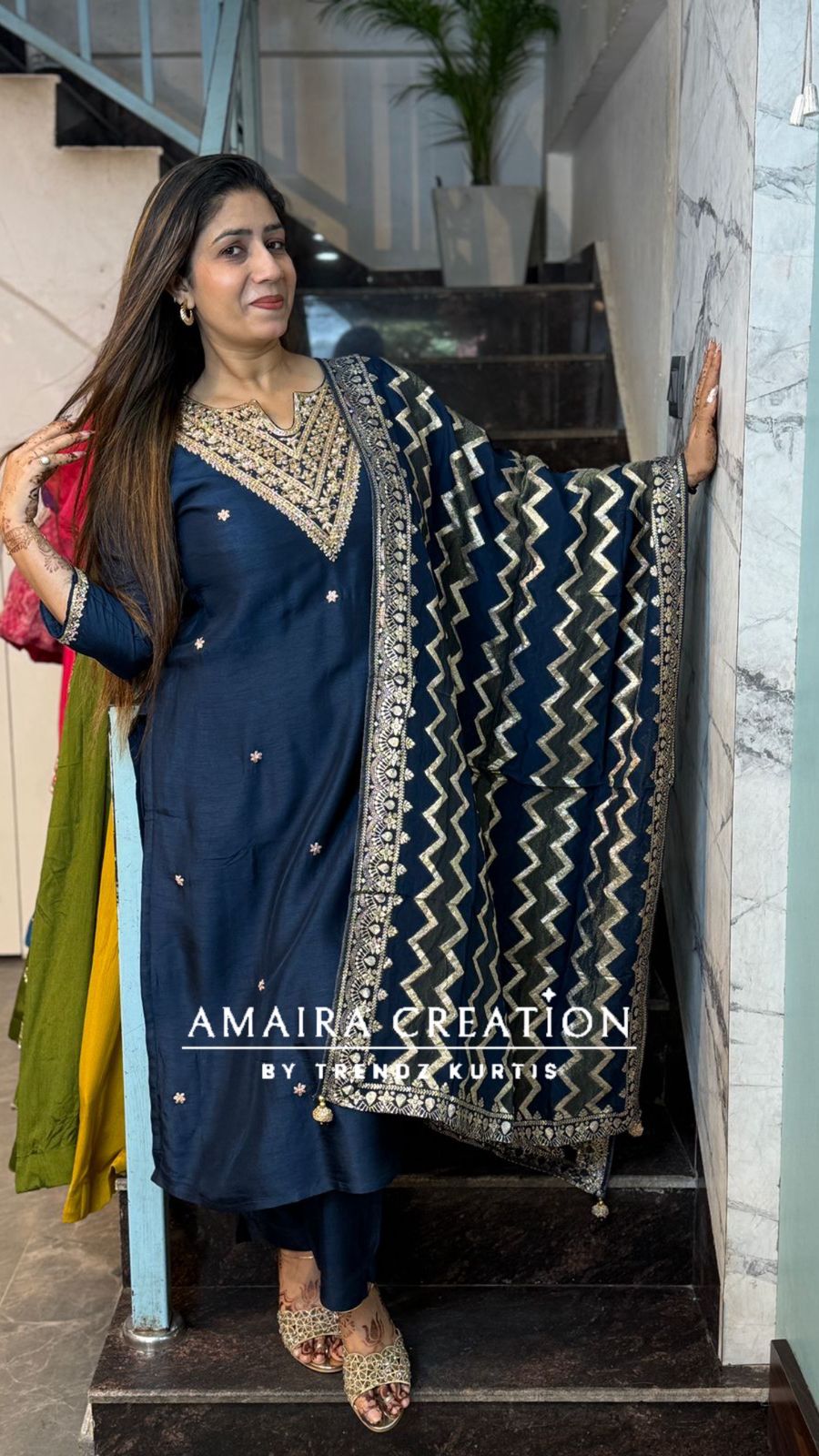 Premium Dola Silk With Beautiful Hand Work Jacquard Dupatta