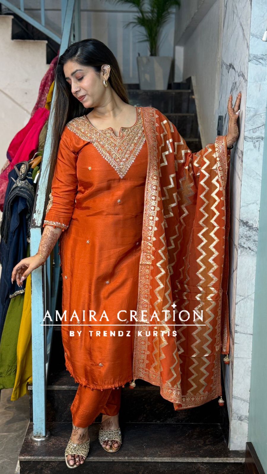 Premium Dola Silk With Beautiful Hand Work Jacquard Dupatta