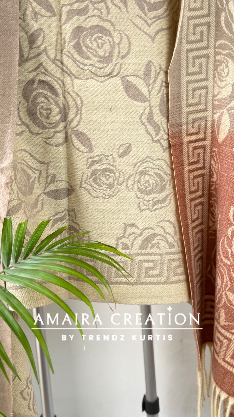 Premium Woolen Very Soft Fabric Floral Print Stole