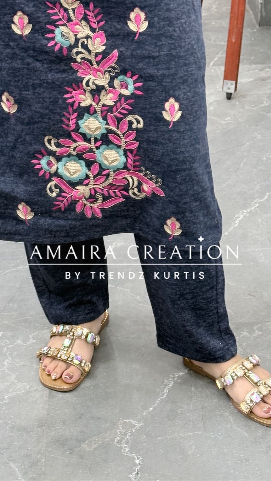 Premium Karachi Woolen Embroidered Suit Set