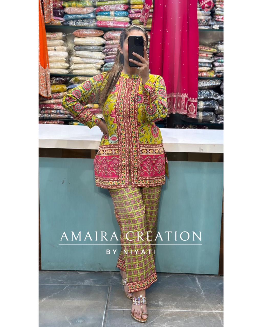 Kalamkari Muslin Cord Set