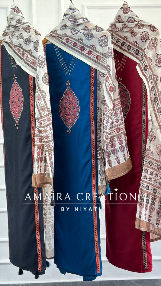 Reyon Cotton Fabric Unstitch Suit