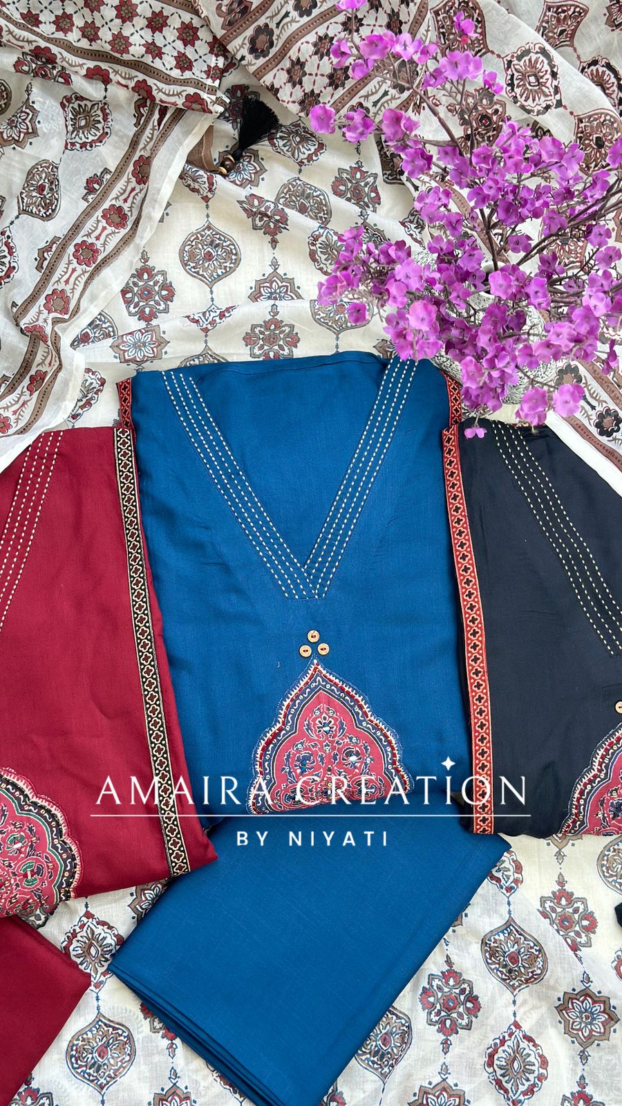 Reyon Cotton Fabric Unstitch Suit