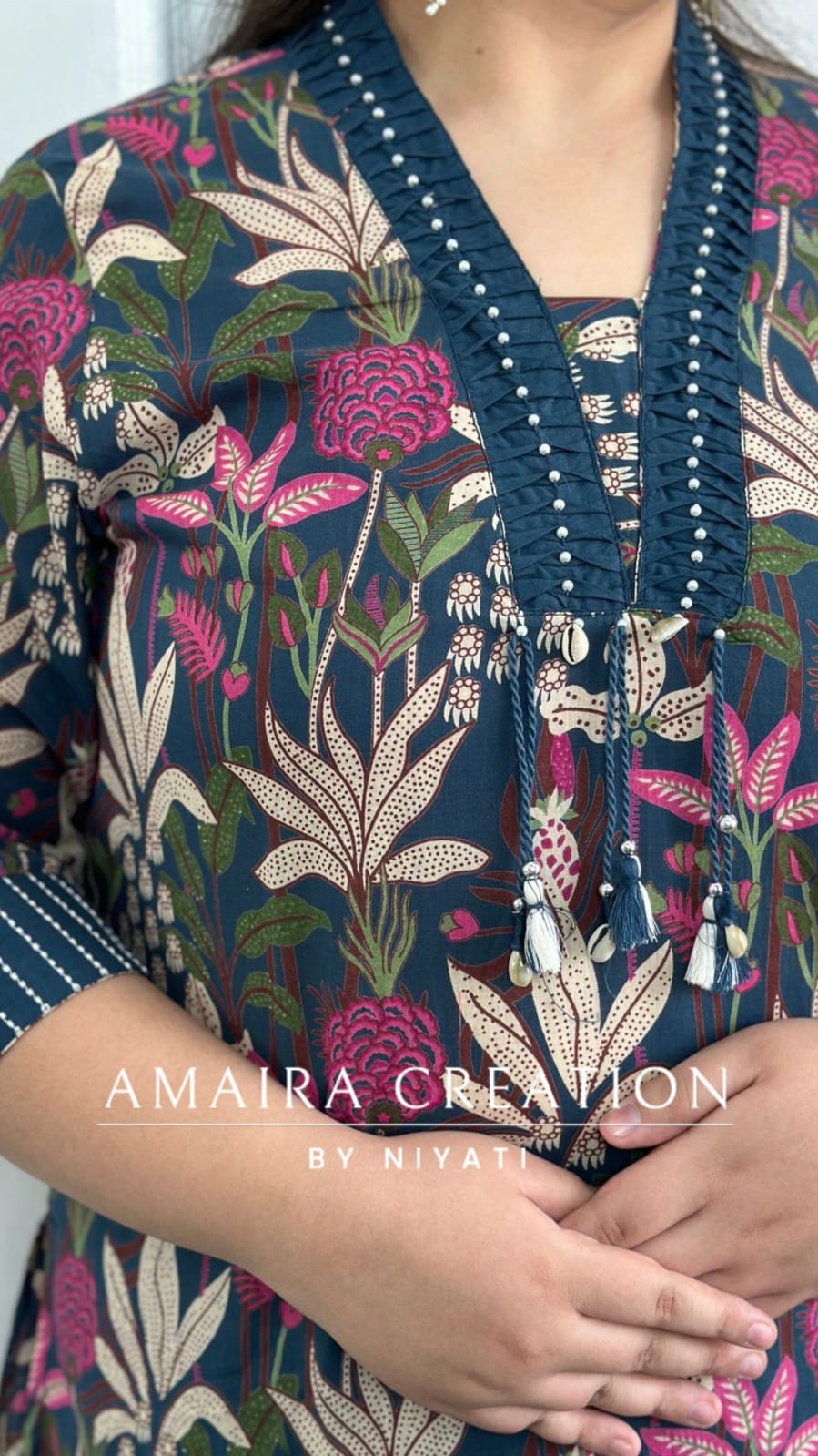 Cotton Floral Print  Suit