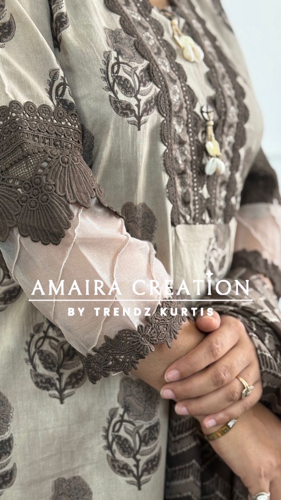 Brown Pakistani Cotton Suit