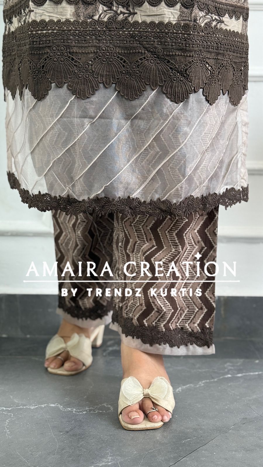 Brown Pakistani Cotton Suit