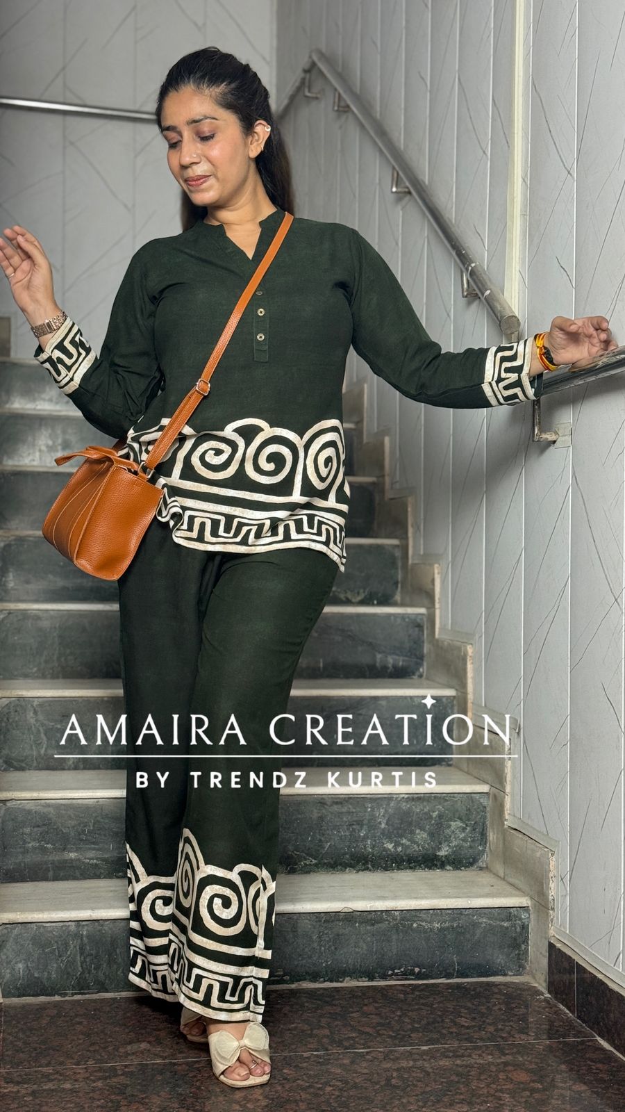 Brick &Bottle Green Premium Reyon Cord Set