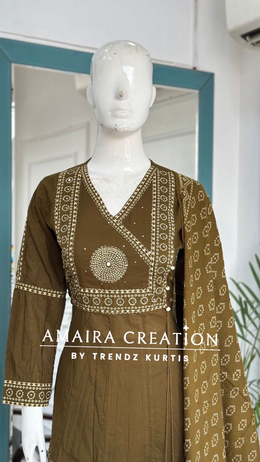 Jaipuri Print Cotton Anarkali Set