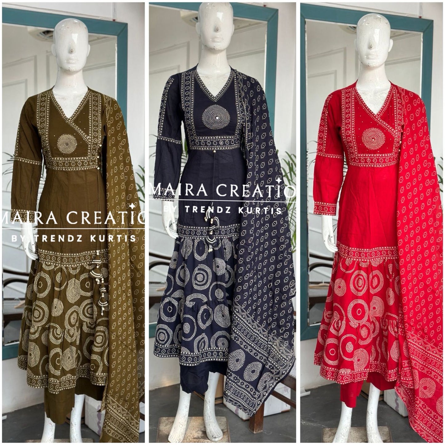 Jaipuri Print Cotton Anarkali Set