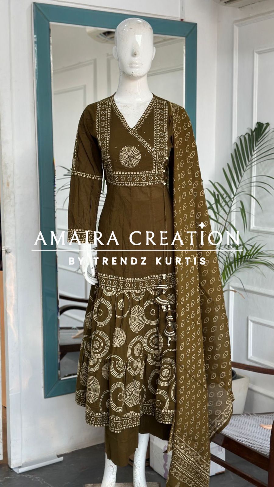 Jaipuri Print Cotton Anarkali Set