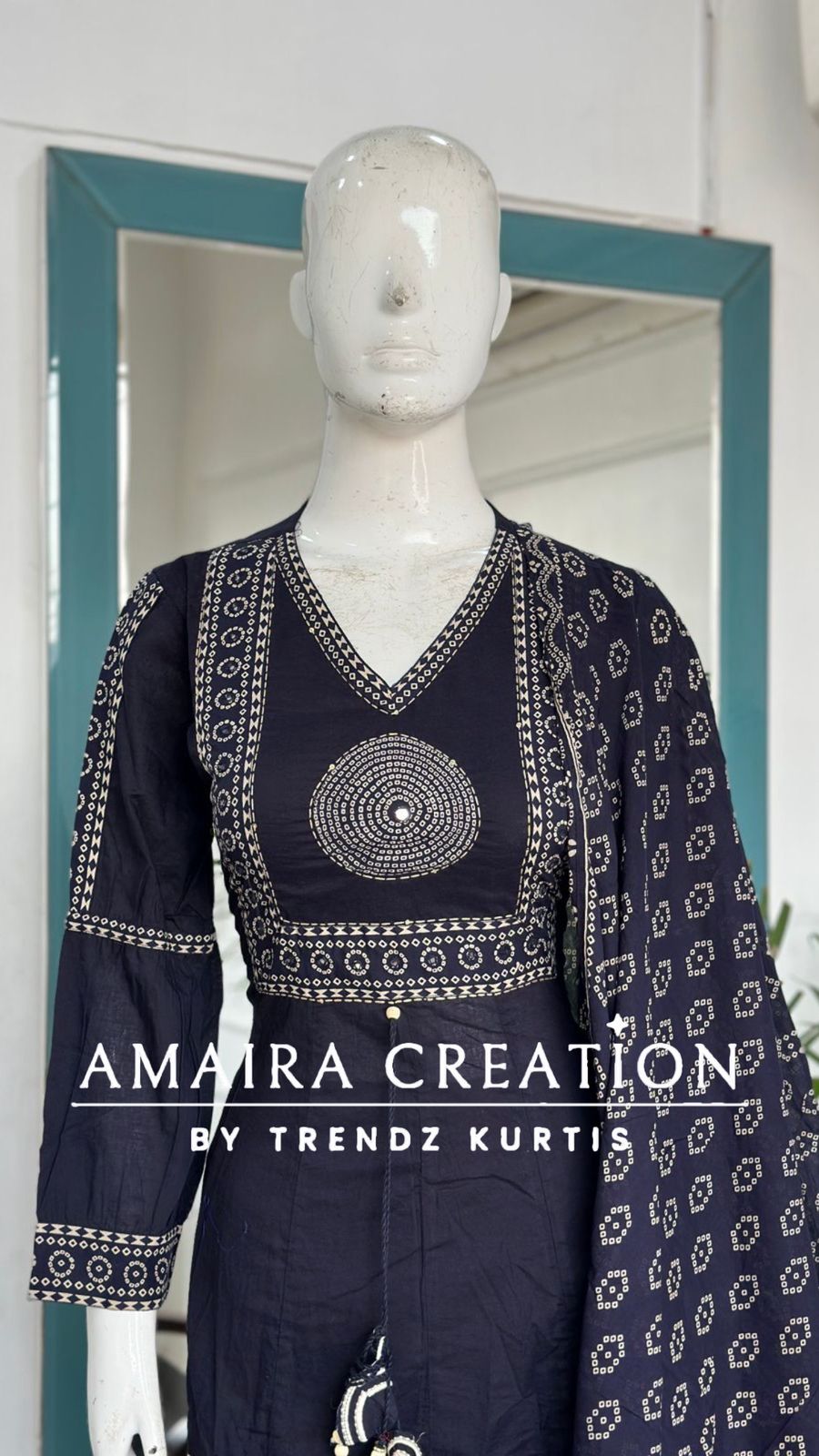 Jaipuri Print Cotton Anarkali Set