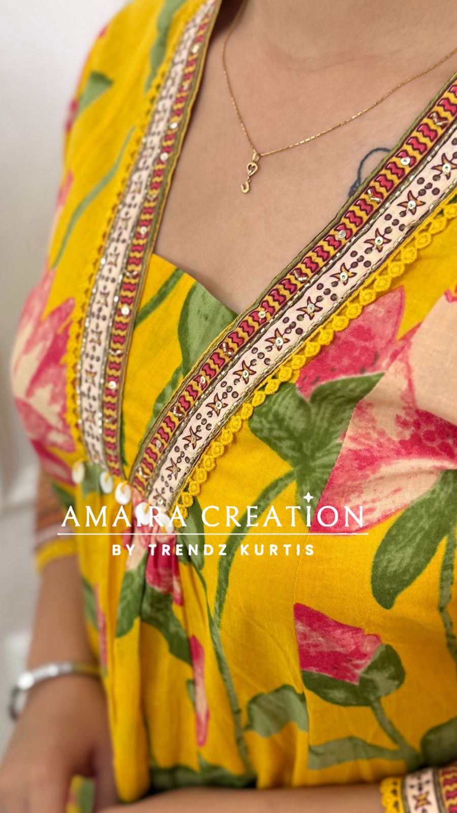 Floral Print Cotton A line set