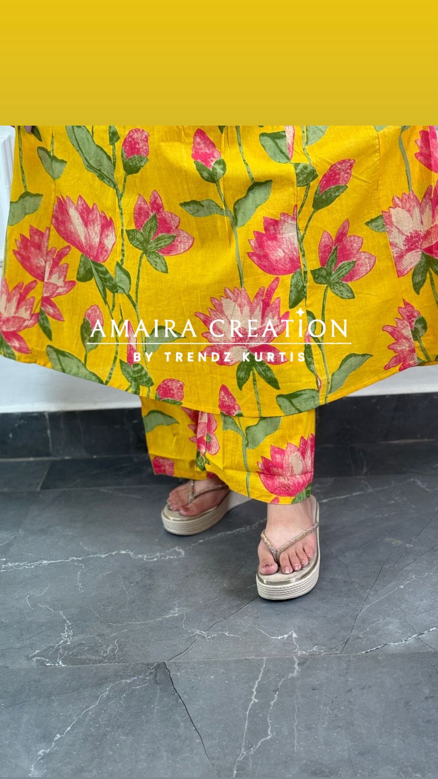 Floral Print Cotton A line set