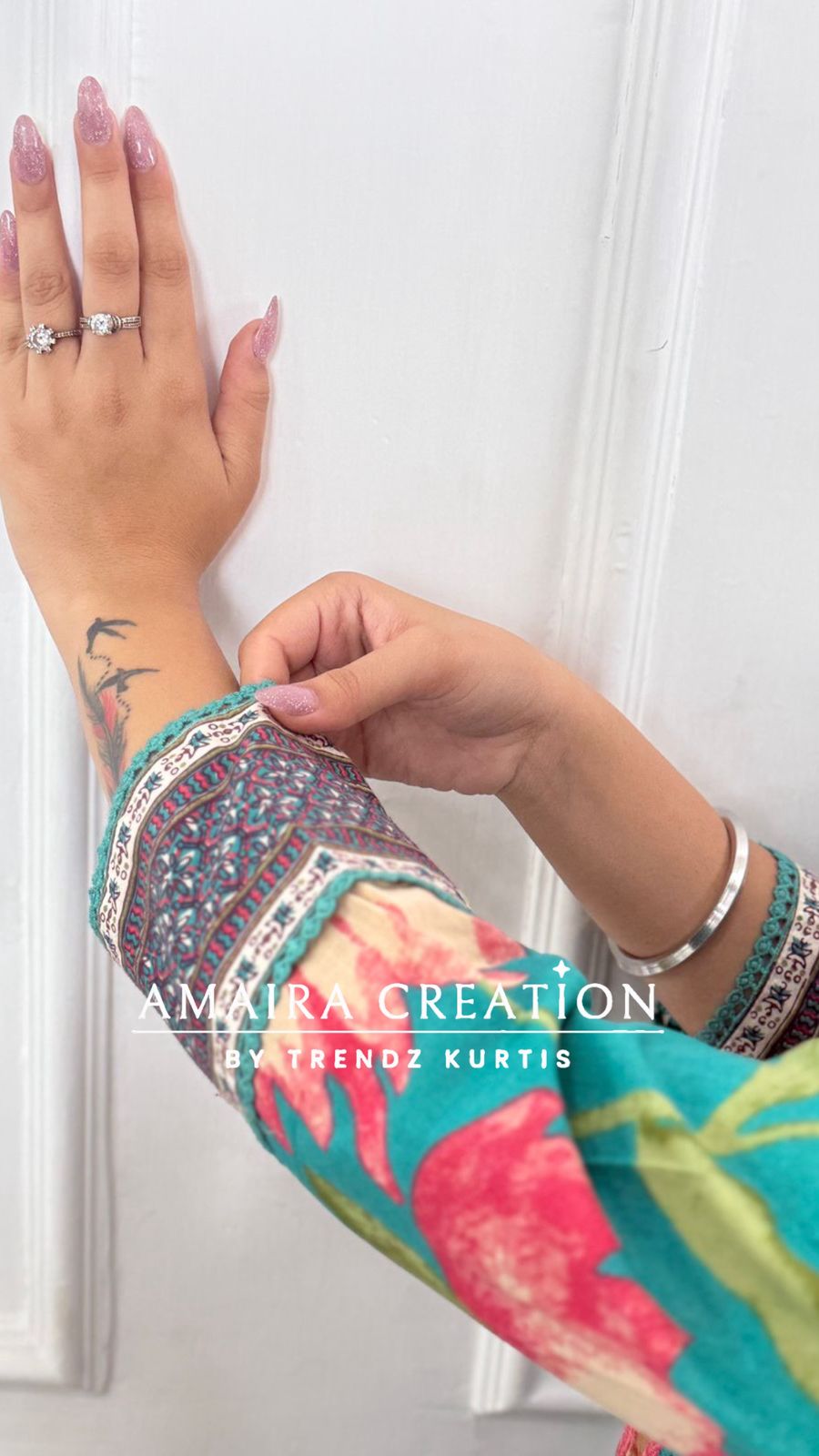 Floral Print Cotton A line set