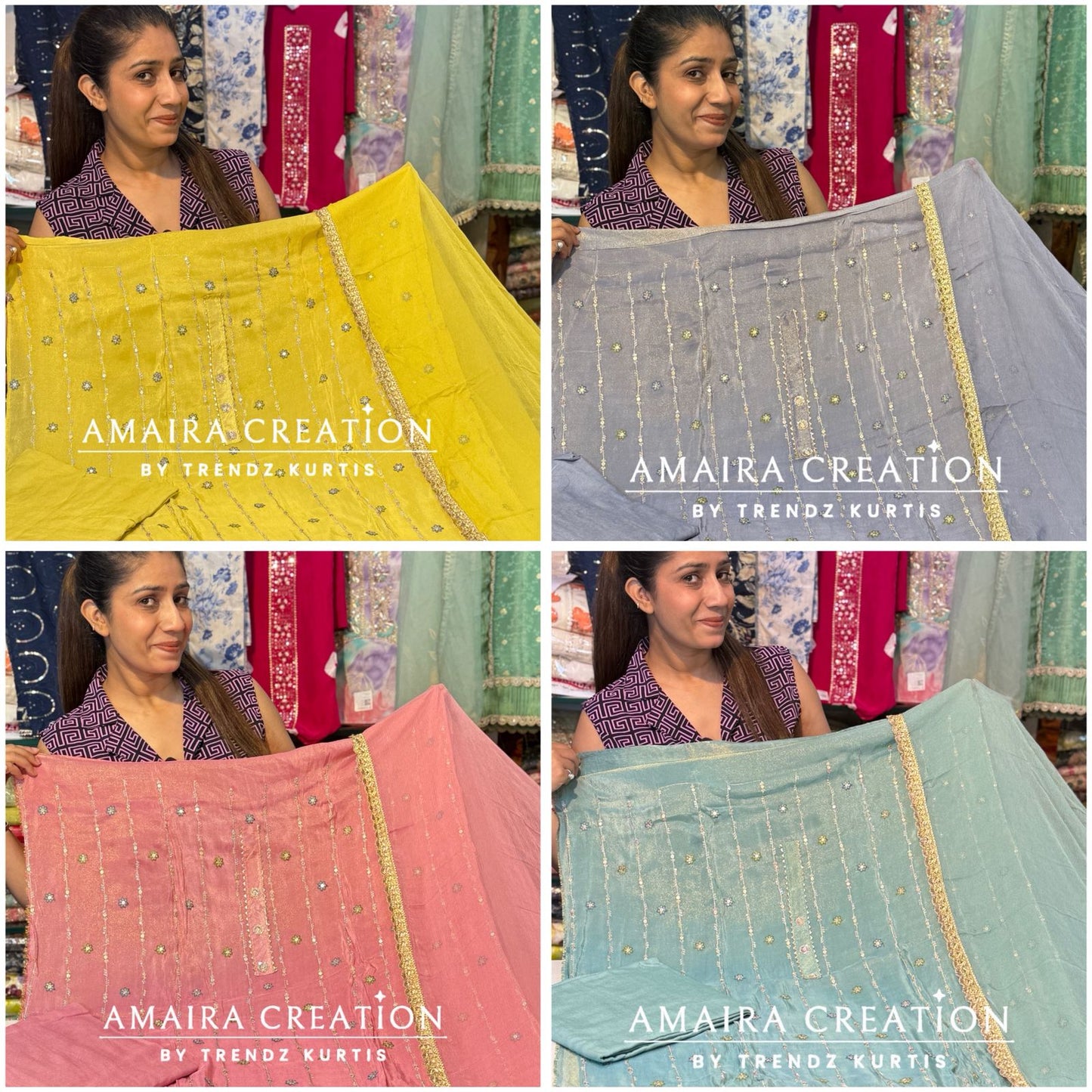 Premium Glass Tissue Unstitch Suit with Chiffon Dupatta