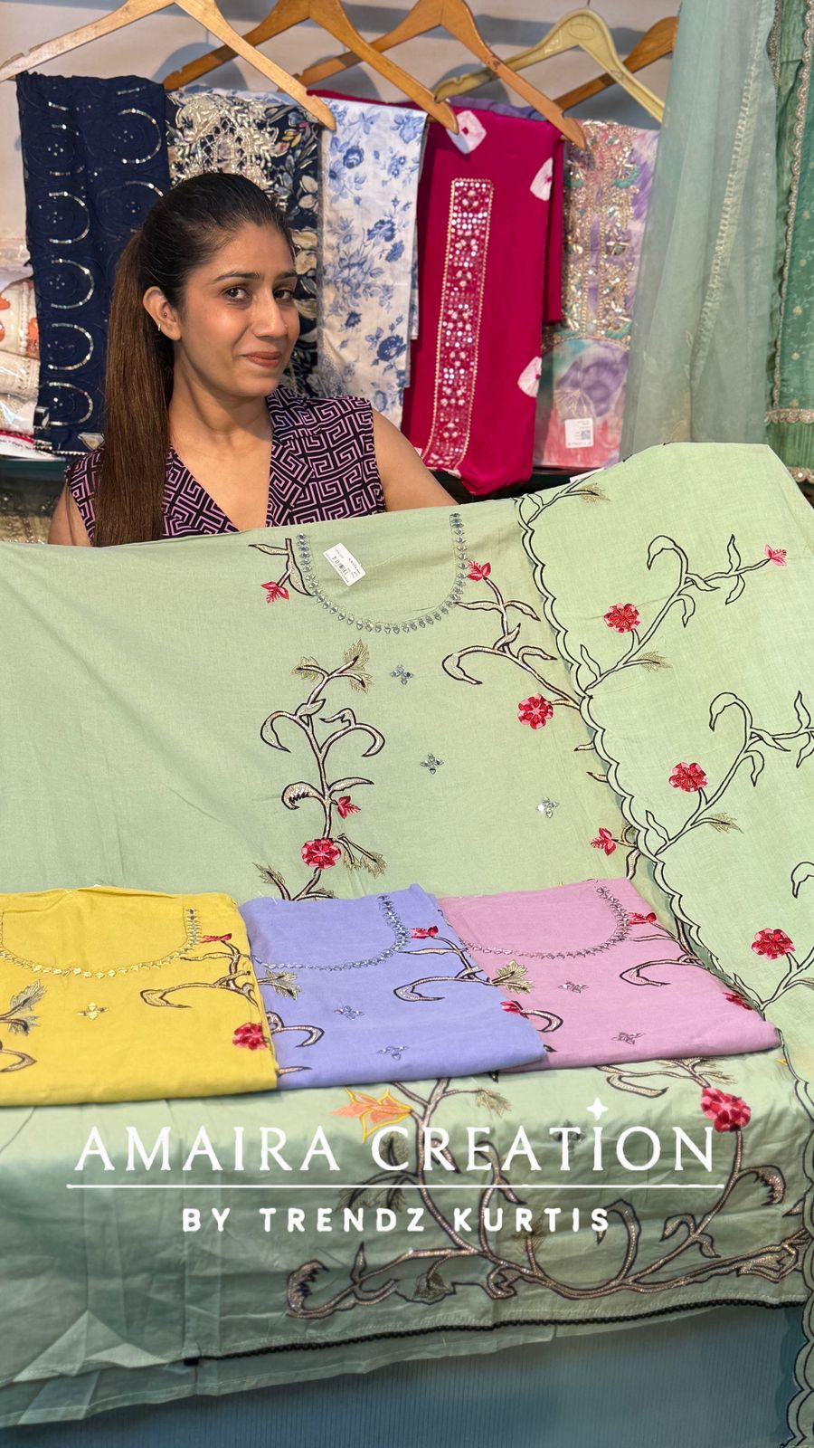 Premium cotton Unstitch Suit With Cotton Embroidered Dupatta