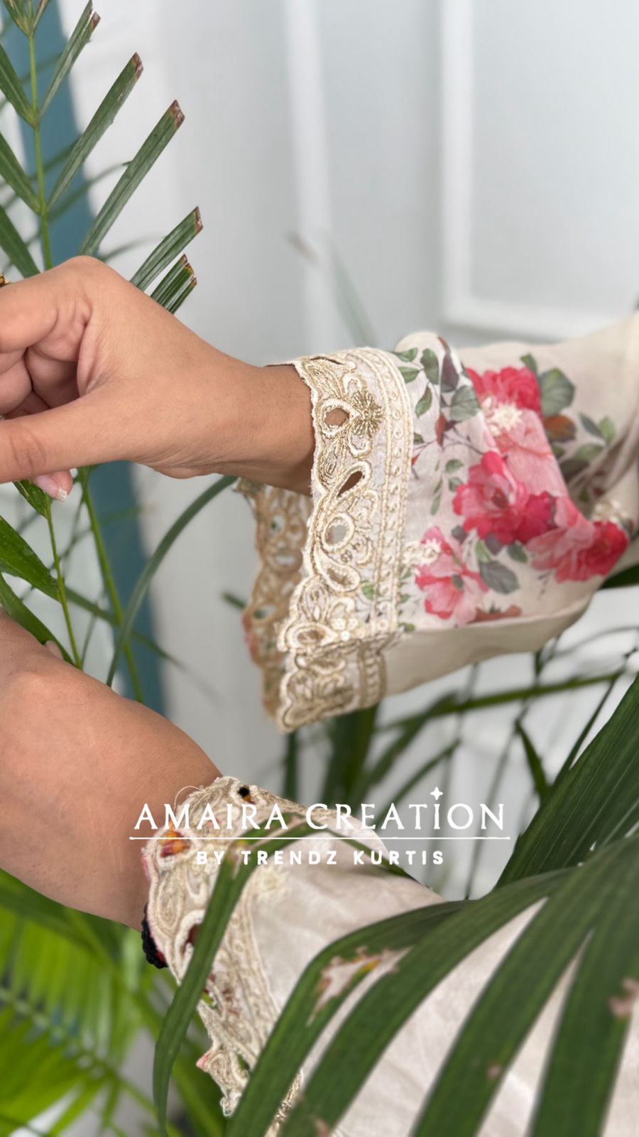 Premium Silk Cream Pakistani Suit